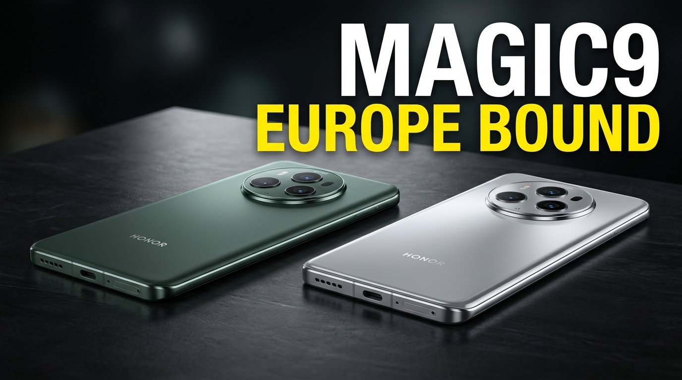 Honor Magic9 Pro Max smartphone displaying Shadow Black, Moss Green, and Glacier Silver colors