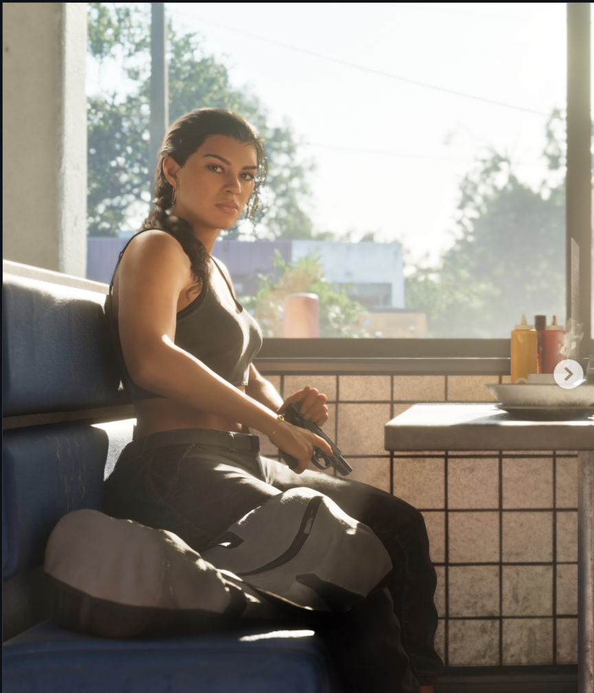 lucia from gta 6 side look profile